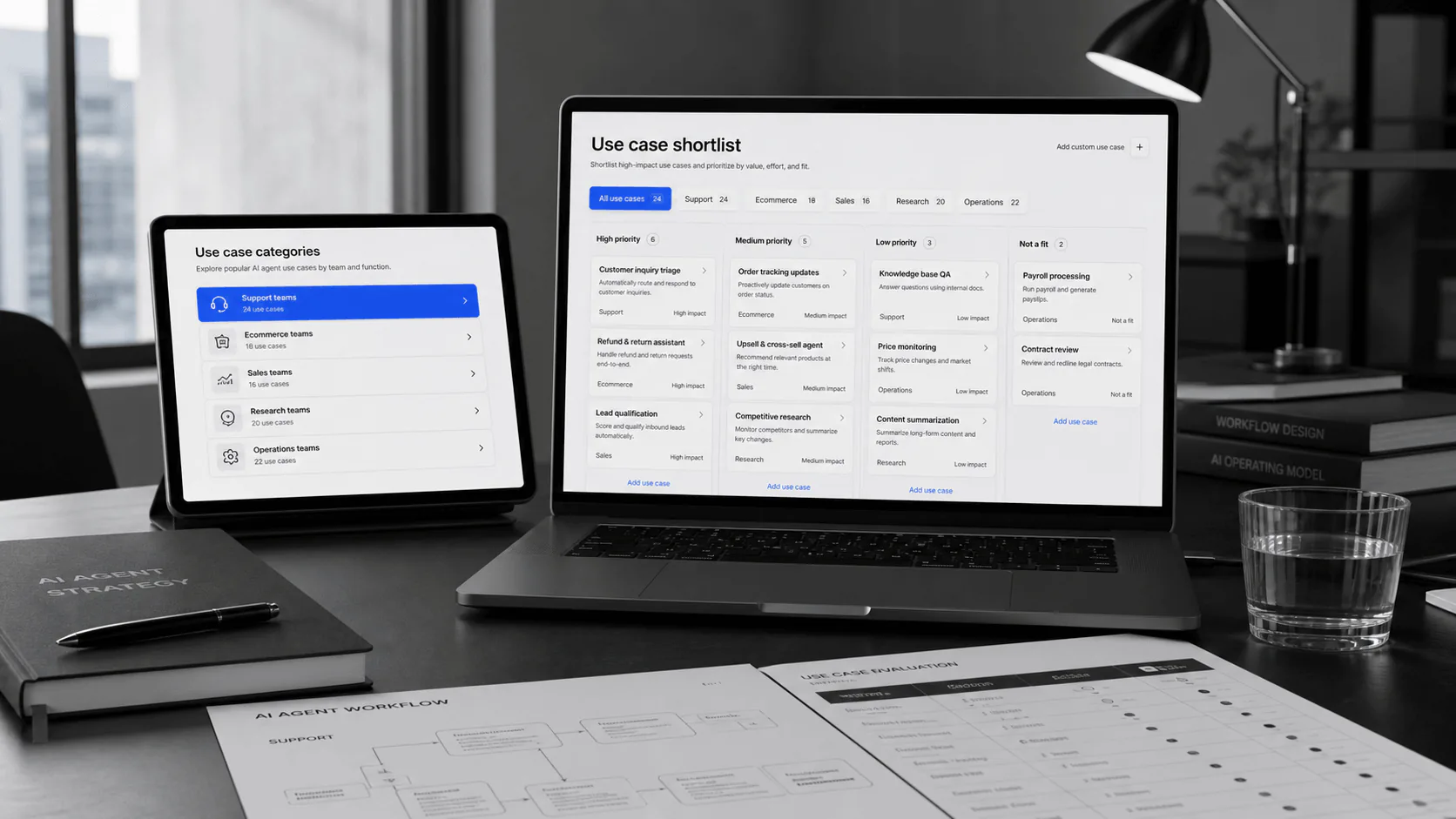 Workspace AI use-case visual for evaluating Notion AI