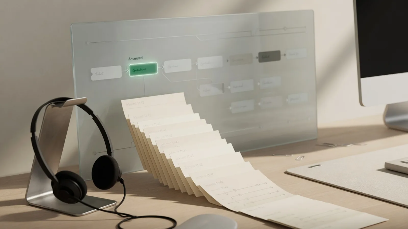 Inbound AI phone agent routing desk
