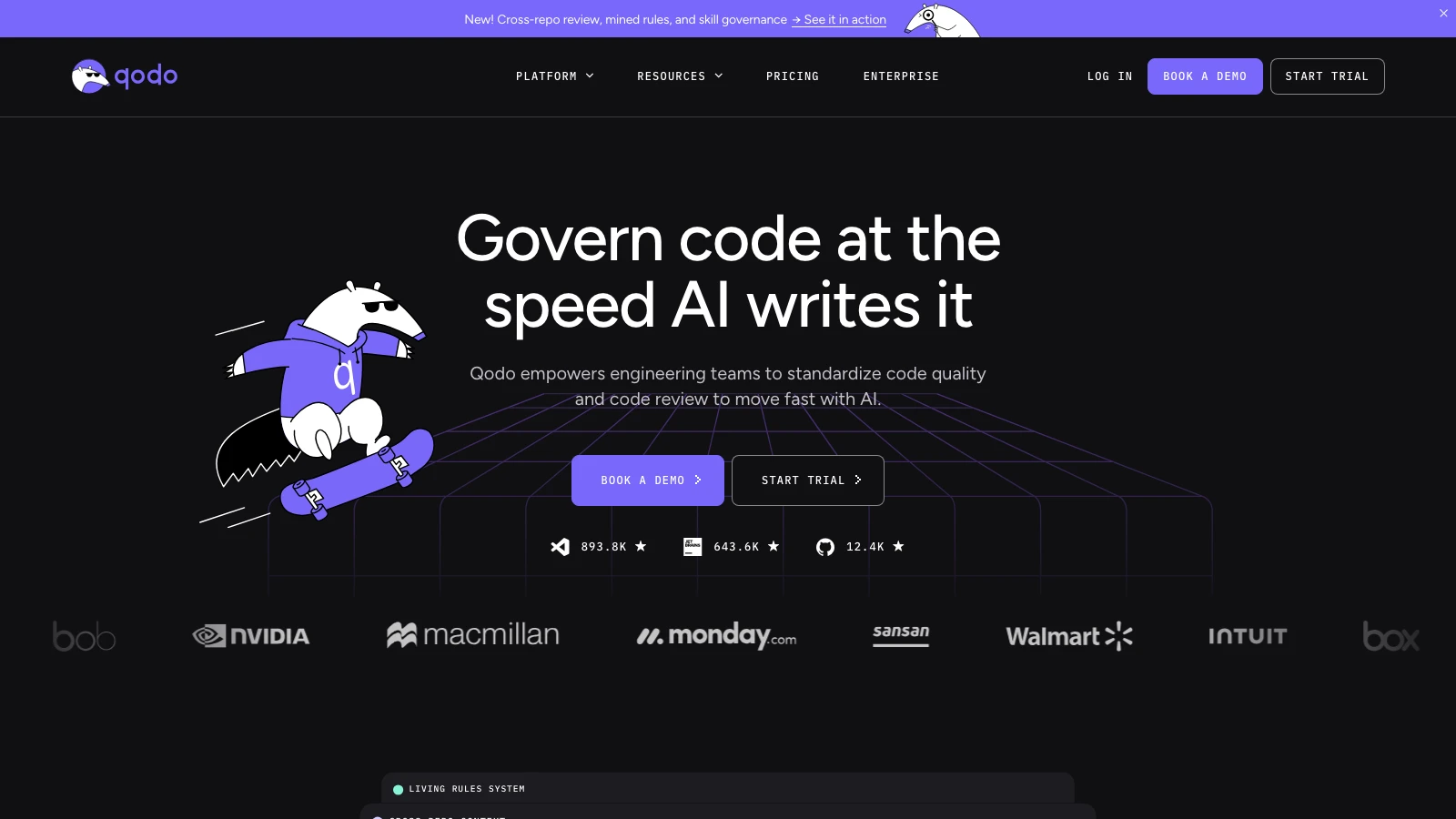 Qodo homepage