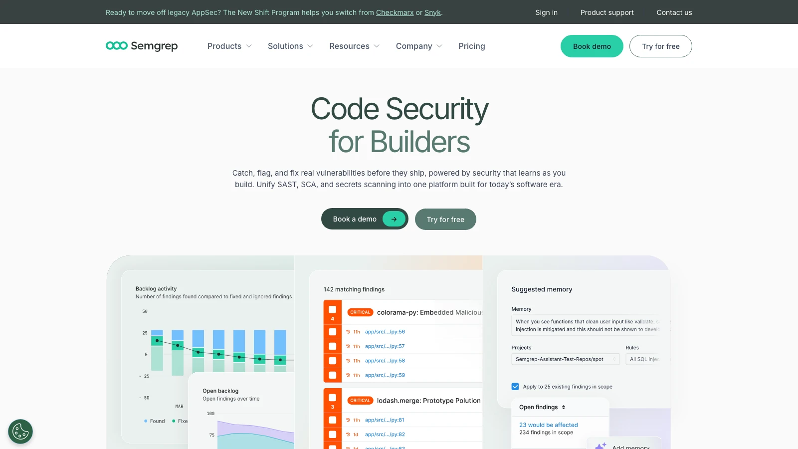 Semgrep homepage