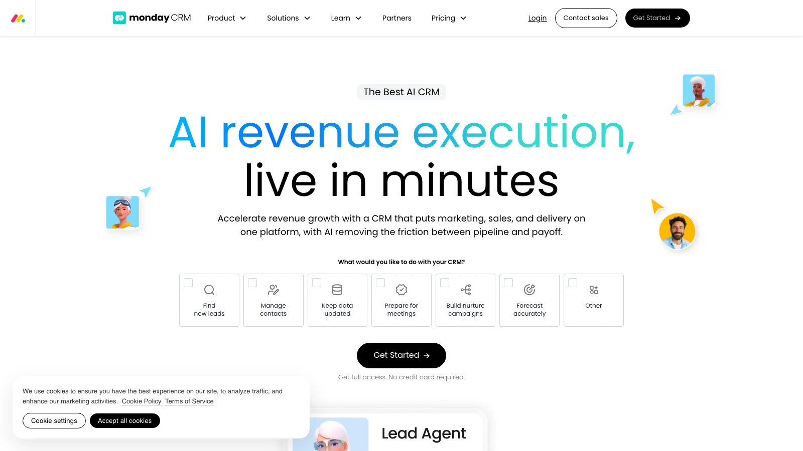 Monday CRM page