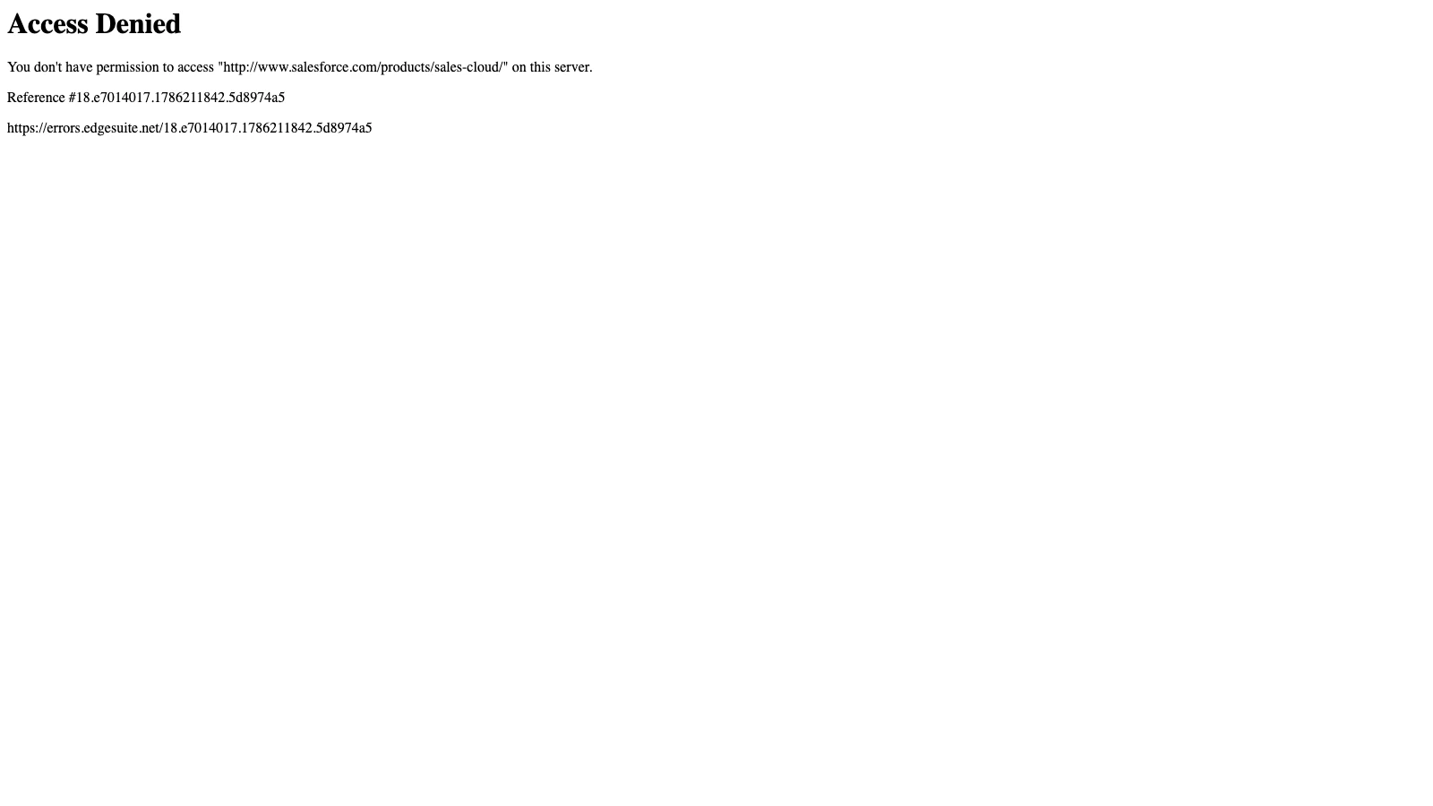 Salesforce Sales Cloud page