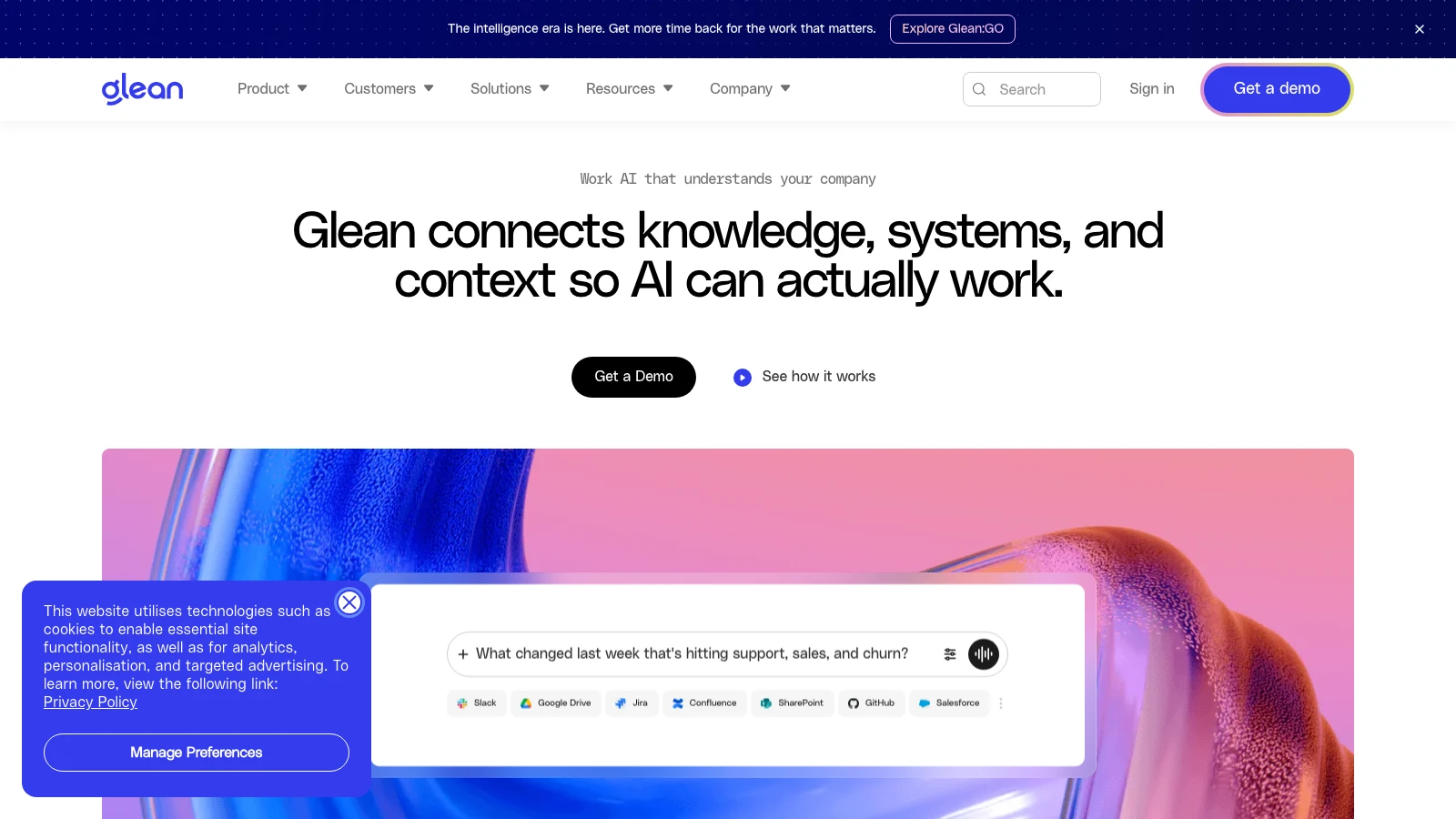 Glean homepage