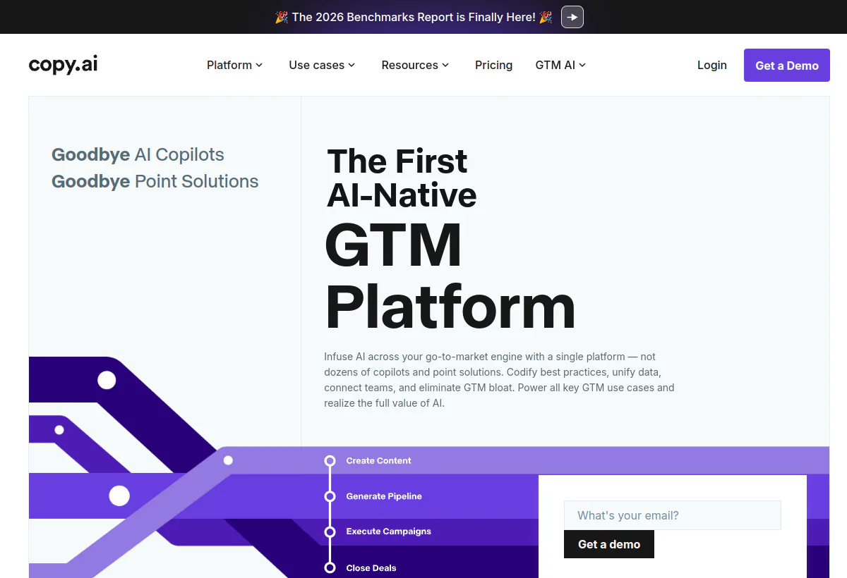 Official Copy.ai landing page screenshot