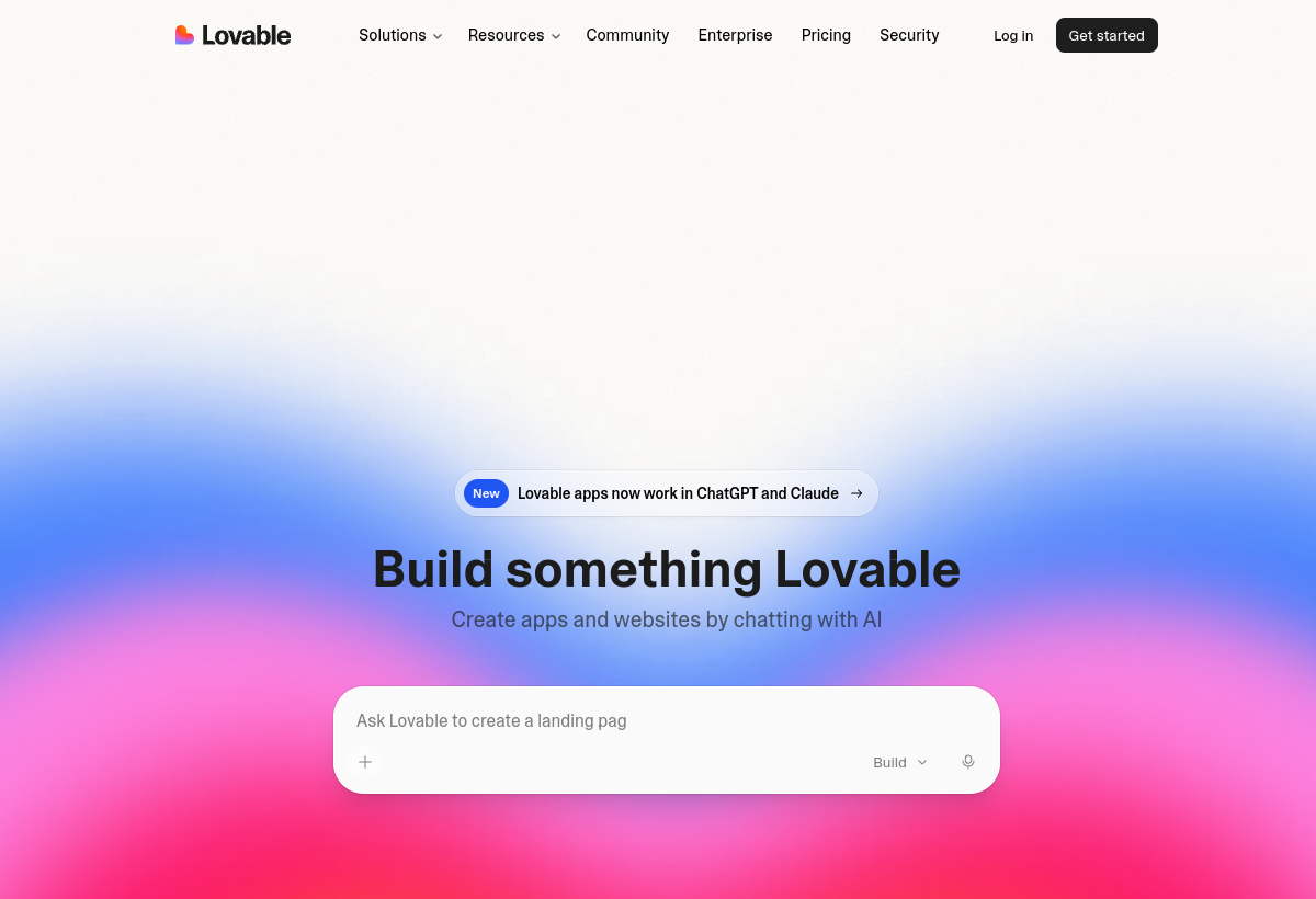 Official Lovable product page captured for this review